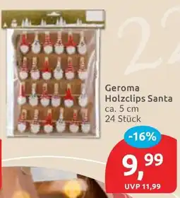 Budni Geroma Holzclips Santa Angebot