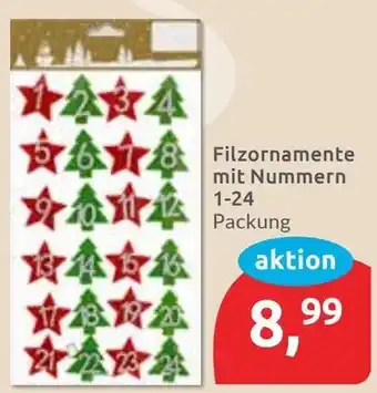 Budni Filzornamente mit Nummern 1-24 Angebot