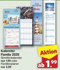 Famila Nord West Kalender Famila 2026 Streifenkalender Angebot
