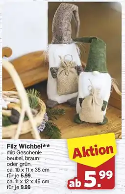Famila Nord West Filz Wichtel Angebot