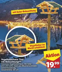 Famila Nord West Vogelfutterhaus Tirol mit Beleuchtung Angebot