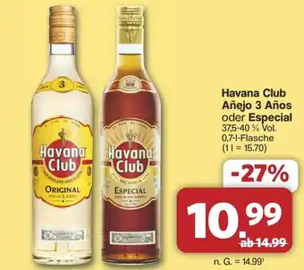 Famila Nord West Havana Club Añejo 3 Años oder Especial Angebot