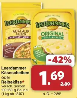 Famila Nord West Leerdammer Käsescheiben oder Reibekäse Angebot