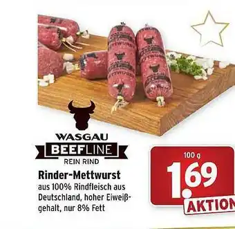 Wasgau Rinder-mettwurst Angebot