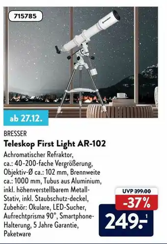 Aldi Nord Bresser Teleskop First Light Ar-102 Angebot