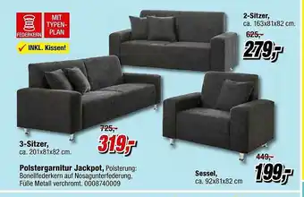 Opti Wohnwelt 3-sitzer Posltergarnitur Jackpot, Sessel Angebot