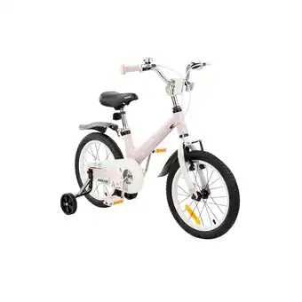 Netto Marken-Discount Makani Kinderfahrrad Ostria 16 Zoll, Sitz und Lenker verstellbar, Stützräder rosa Angebot