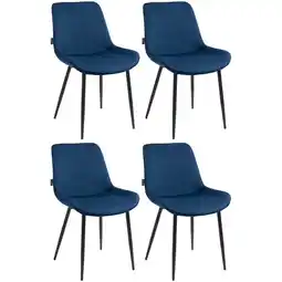 Netto Marken-Discount CLP 4er Set Esszimmerstühle Victoria I Polsterstühle Mit Samt-Bezug I Mit Bodenschonern Angebot