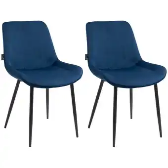 Netto Marken-Discount CLP 2er Set Esszimmerstühle Victoria I Polsterstühle Mit Samt-Bezug I Mit Bodenschonern Angebot