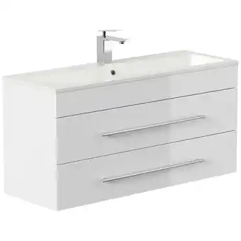 Netto Marken-Discount Badmöbel Portus 1000 SlimLine weiss hochglanz Angebot