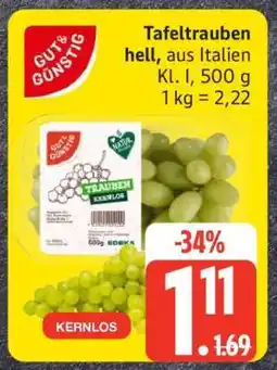 Edeka Tafeltrauben hell, aus Italien Angebot