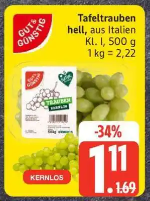 Edeka Tafeltrauben hell, aus Italien Angebot