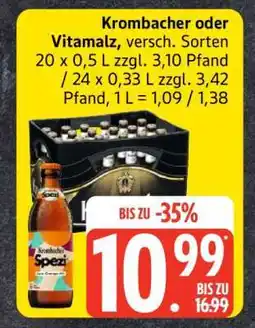 Edeka Krombacher oder Vitamalz Angebot