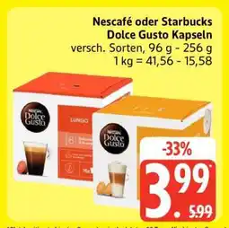 Edeka Nescafé oder Starbucks Dolce Gusto Kapseln Angebot