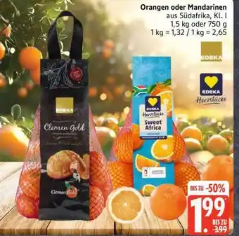 Edeka Orangen oder Mandarinen Angebot