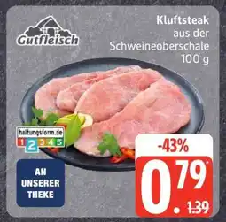 Edeka Kluftsteak aus der Schweineoberschale Angebot