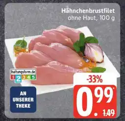 Edeka Hähnchenbrustfilet ohne Haut, 100 g Angebot