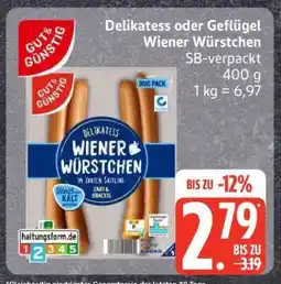 Edeka Delikatess oder Geflügel Wiener Würstchen Angebot