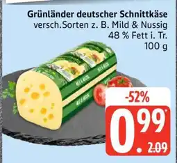 Edeka Grünländer Deutscher Schnittkäse Angebot