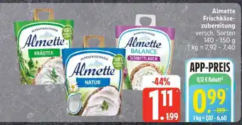 Edeka ALMETTE Frischkäsezubereitung Angebot