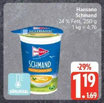Edeka Hansano Schmand Angebot