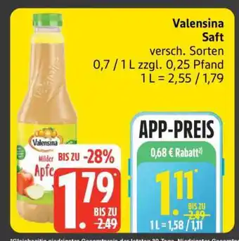 Edeka Valensina Saft Angebot