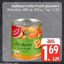 Edeka Aprikosen halbe Frucht gezuckert Angebot