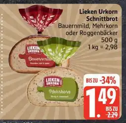 Edeka Lieken Urkorn Schnittbrot Angebot