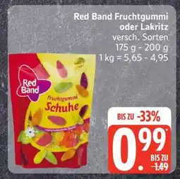 Edeka Red Band Fruchtgummi oder Lakritz Angebot