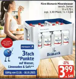 Edeka Fürst Bismarck Mineralwasser Angebot