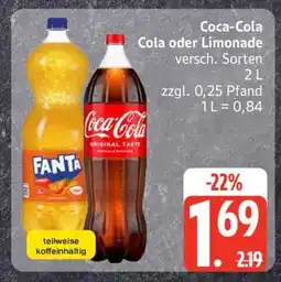 Edeka Coca-Cola oder Limonade Angebot