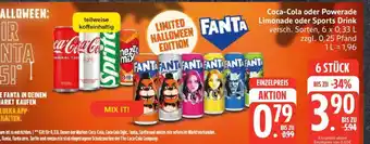 Edeka Coca-Cola oder Powerade Limonade oder Sports Drink Angebot