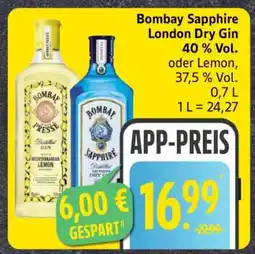 Edeka Bombay Sapphire London Dry Gin Angebot