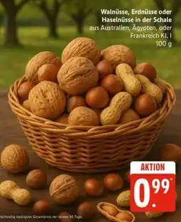 Edeka Walnüsse, Erdnüsse oder Haselnüsse in der Schale Angebot