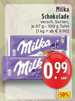 Edeka MILKA Schokolade Angebot