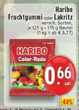 Edeka Haribo Fruchtgummi oder Lakritz Angebot