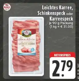 Edeka Leichtes Karree, Schinkenspeck oder Karreespeck Angebot