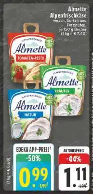 Edeka Almette Alpenfrischkäse Angebot