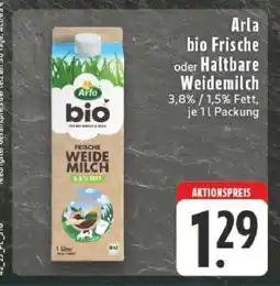 Edeka Arla Bio Frische oder Haltbare Weidemilch Angebot