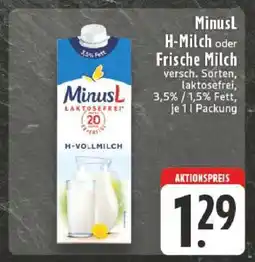 Edeka MinusL H-Milch oder Frische Milch Angebot