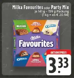 Edeka MILKA Favourites oder Party-Mix Angebot