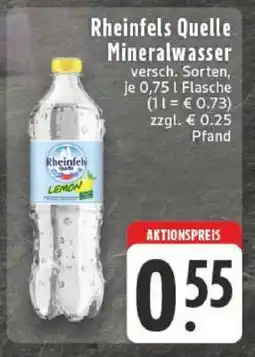 Edeka Rheinfels Quelle Mineralwasser Angebot