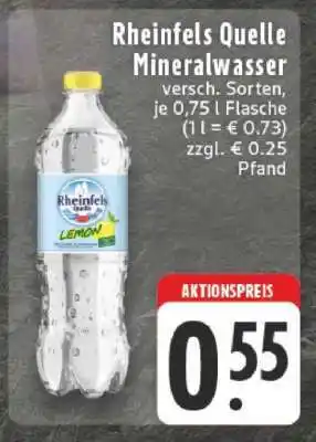 Edeka Rheinfels Quelle Mineralwasser Angebot