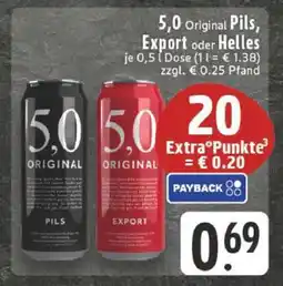 Edeka 5,0 ORIGINAL Pils, Export oder Helles Angebot
