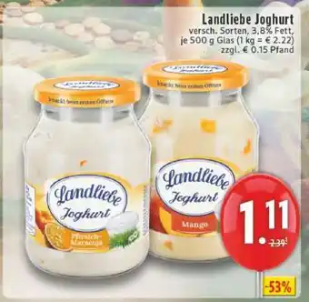 Edeka LANDLIEBE Joghurt Angebot