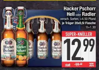 Edeka Hacker Pschorr Hell oder Radler Angebot