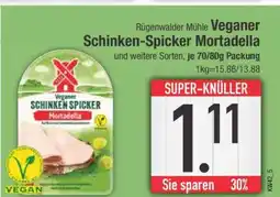 Edeka Rügenwalder Mühle Veganer Schinken-Spicker Mortadella Angebot