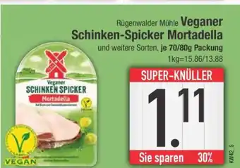 Edeka Rügenwalder Mühle Veganer Schinken-Spicker Mortadella Angebot