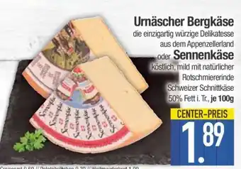 Edeka Urnäscher Bergkäse oder Sennenkäse Angebot