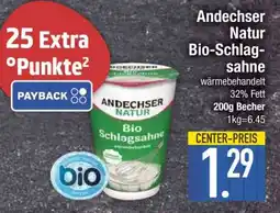 Edeka Andechser Natur Bio- Schlagsahne Angebot